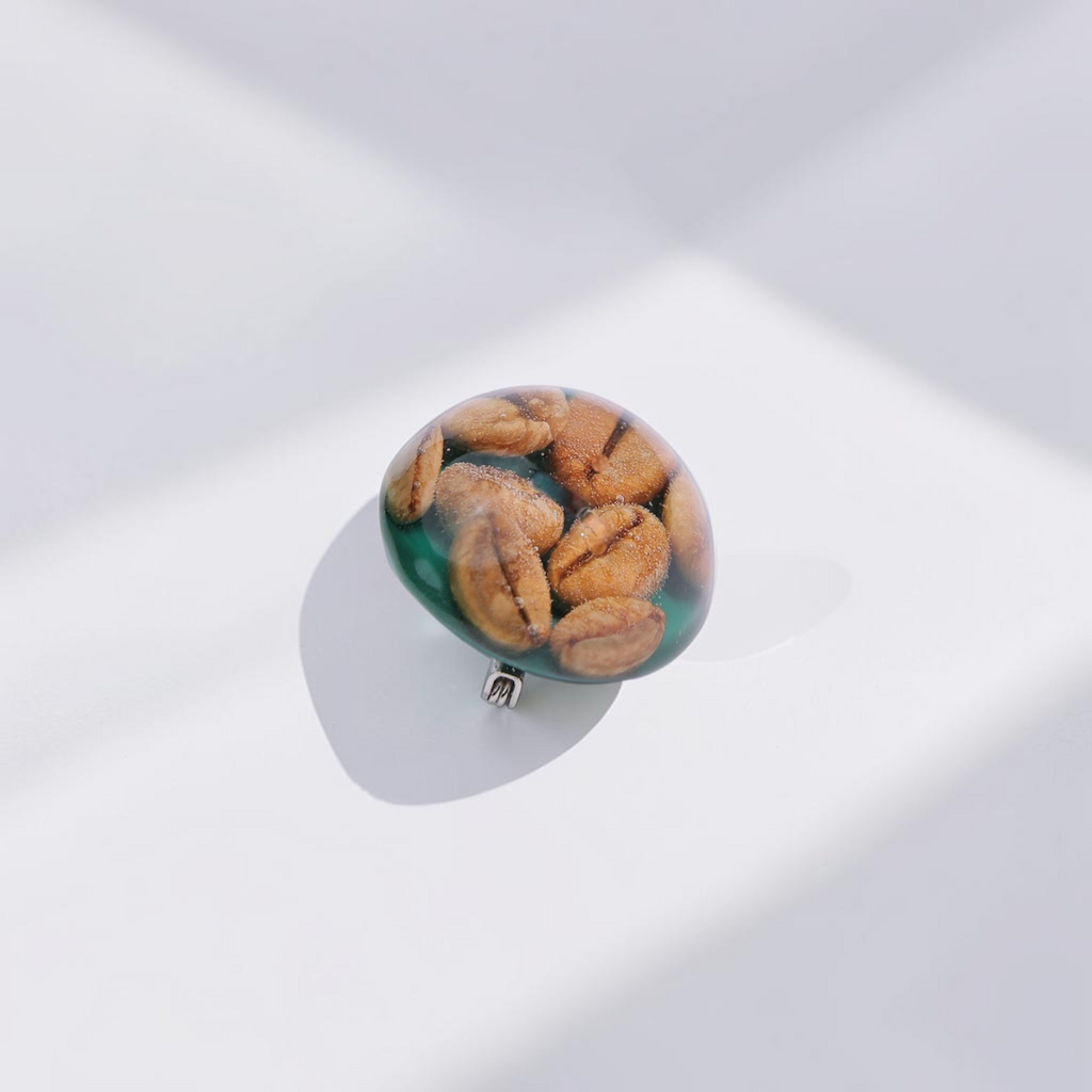 Coffee Bean Brooch Pin