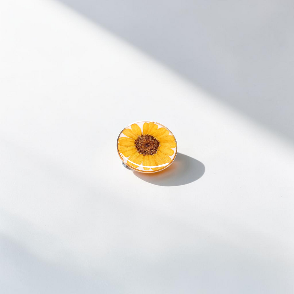 Miniature Sunflower Brooch Pin
