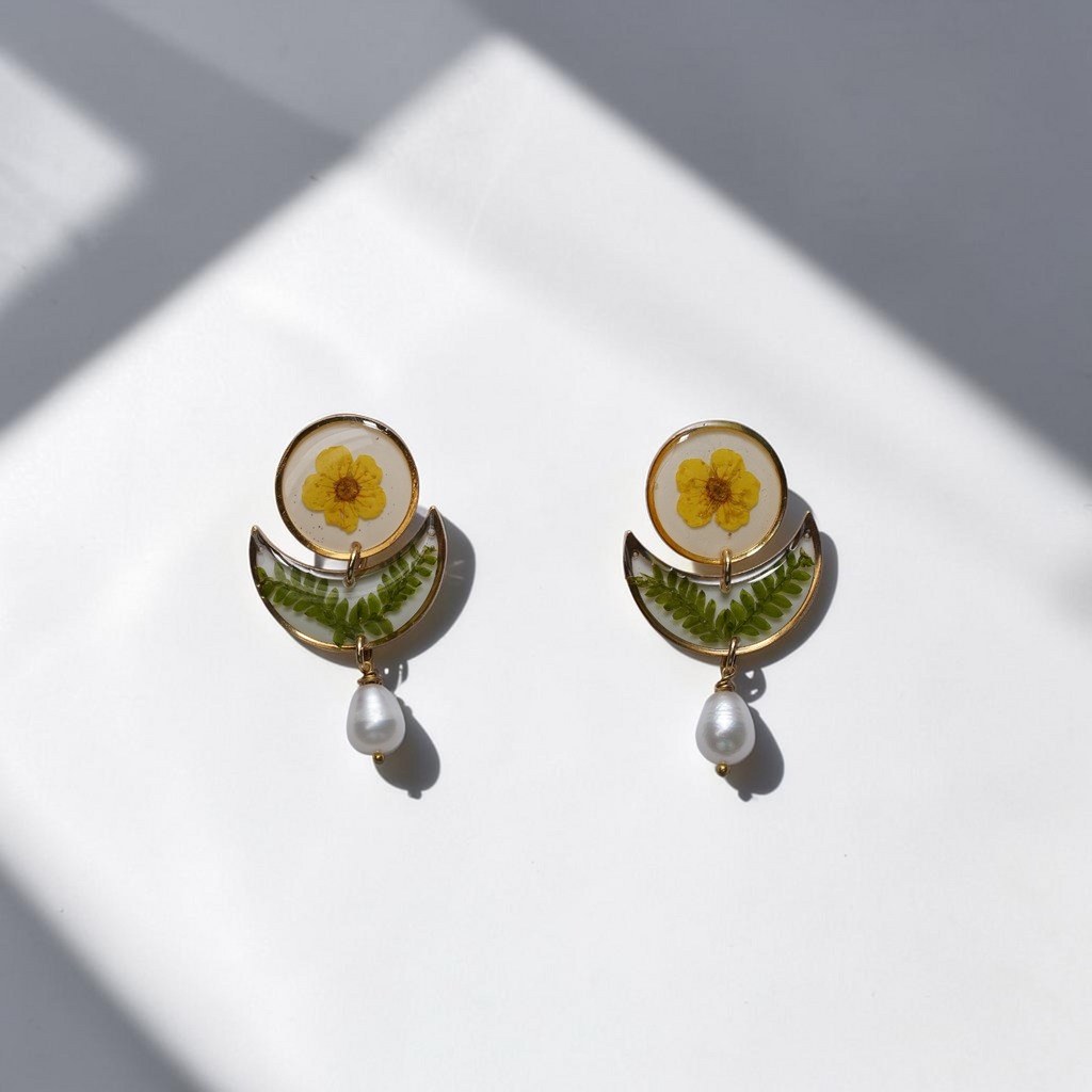Plum Blossom Necklace + Earring Set