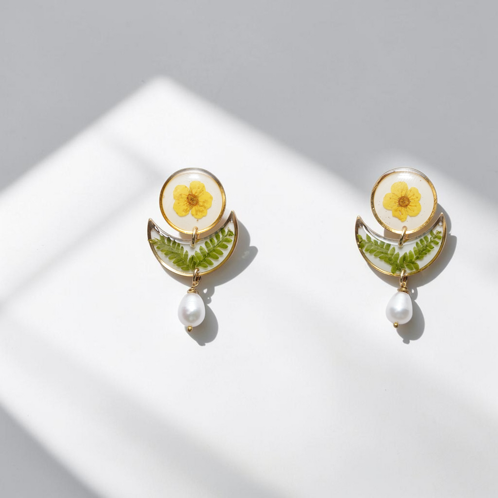 Plum Blossom Necklace + Earring Set