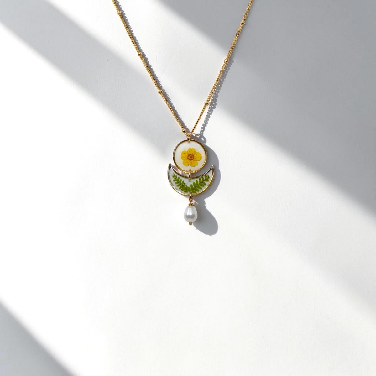 Plum Blossom Necklace + Earring Set