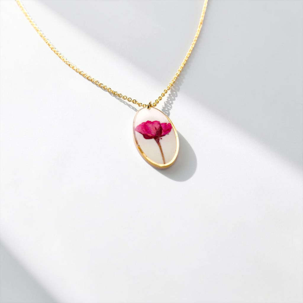 Rose Necklace + Earrings Set