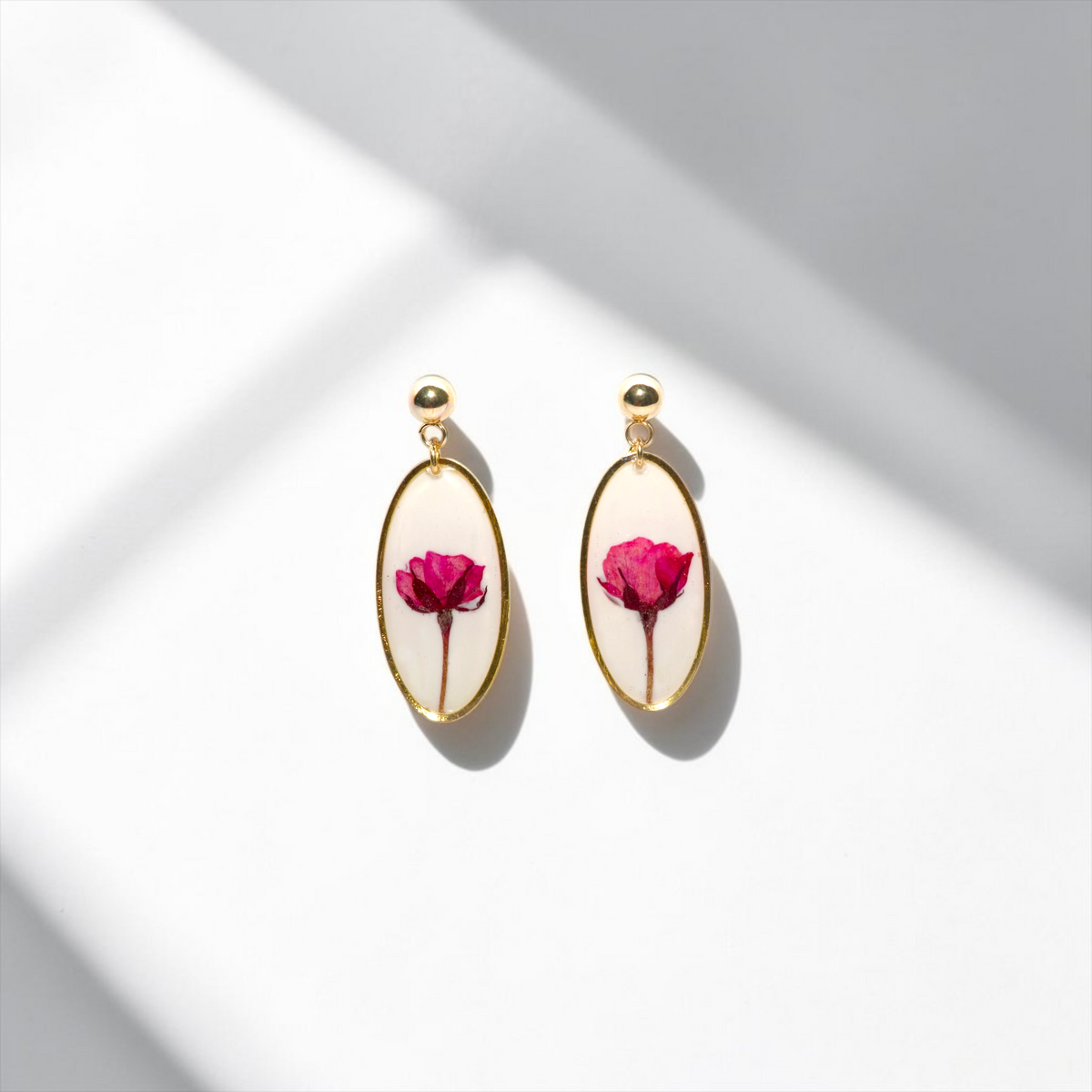 Rose Necklace + Earrings Set