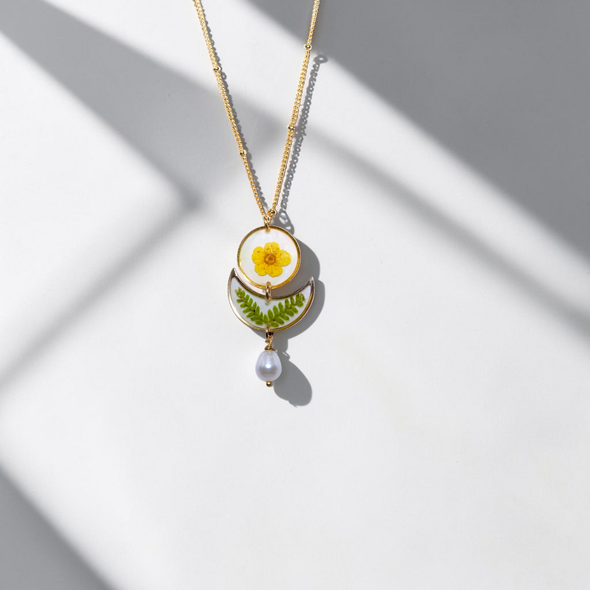 Plum Blossom Necklace + Earring Set