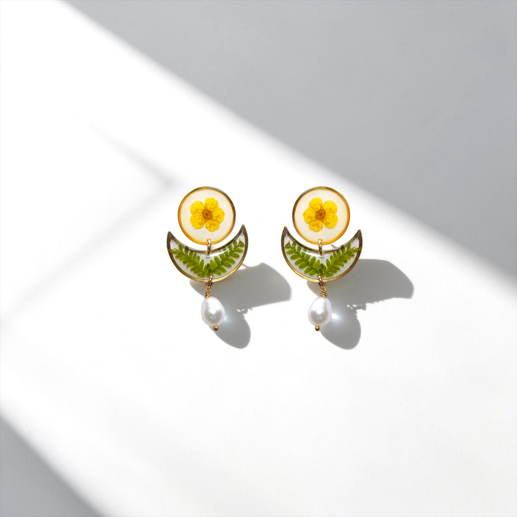 Plum Blossom Necklace + Earring Set