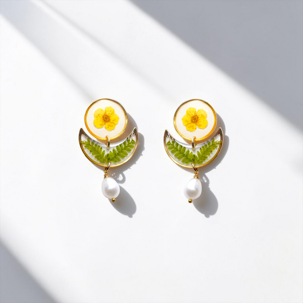 Plum Blossom Necklace + Earring Set