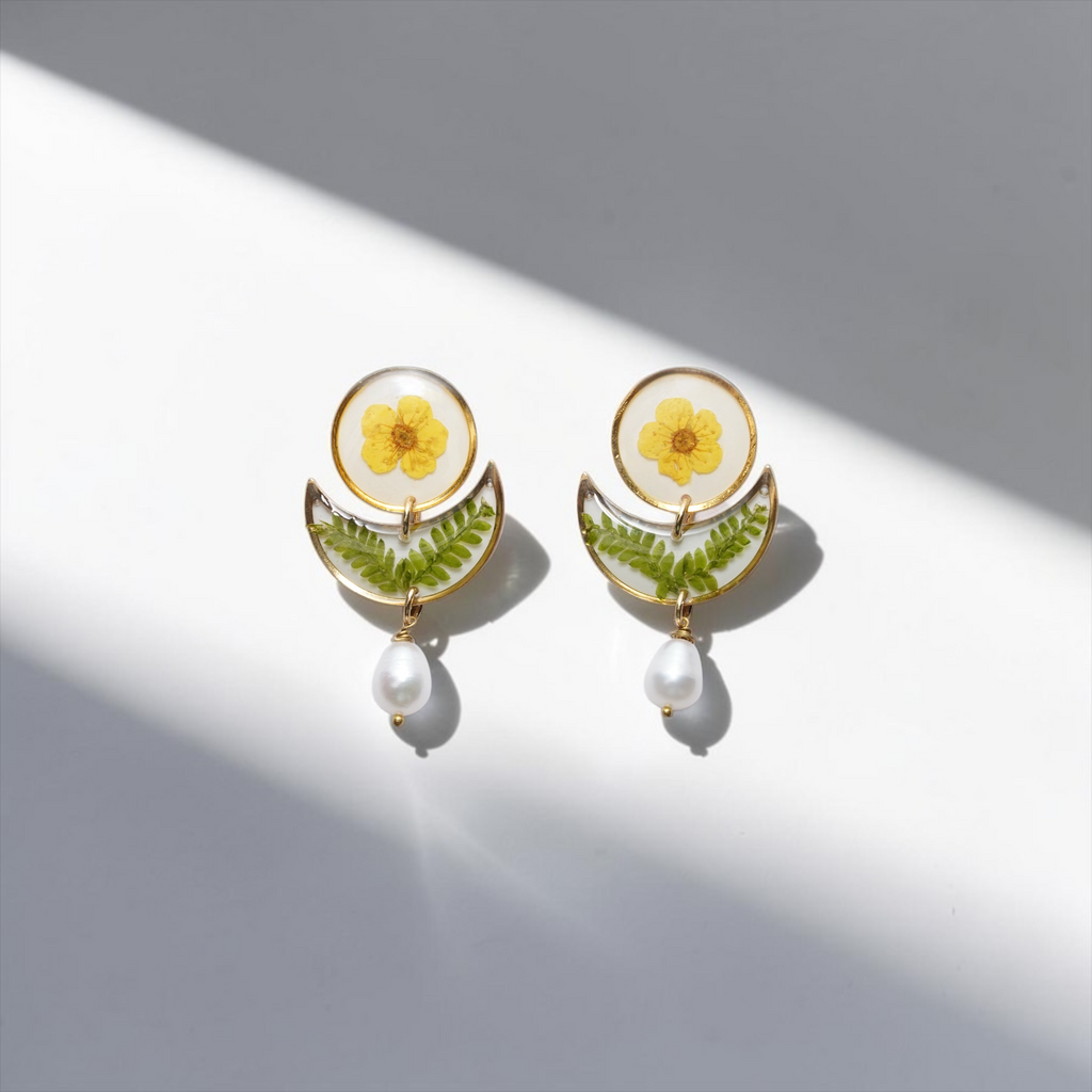 Plum Blossom Necklace + Earring Set