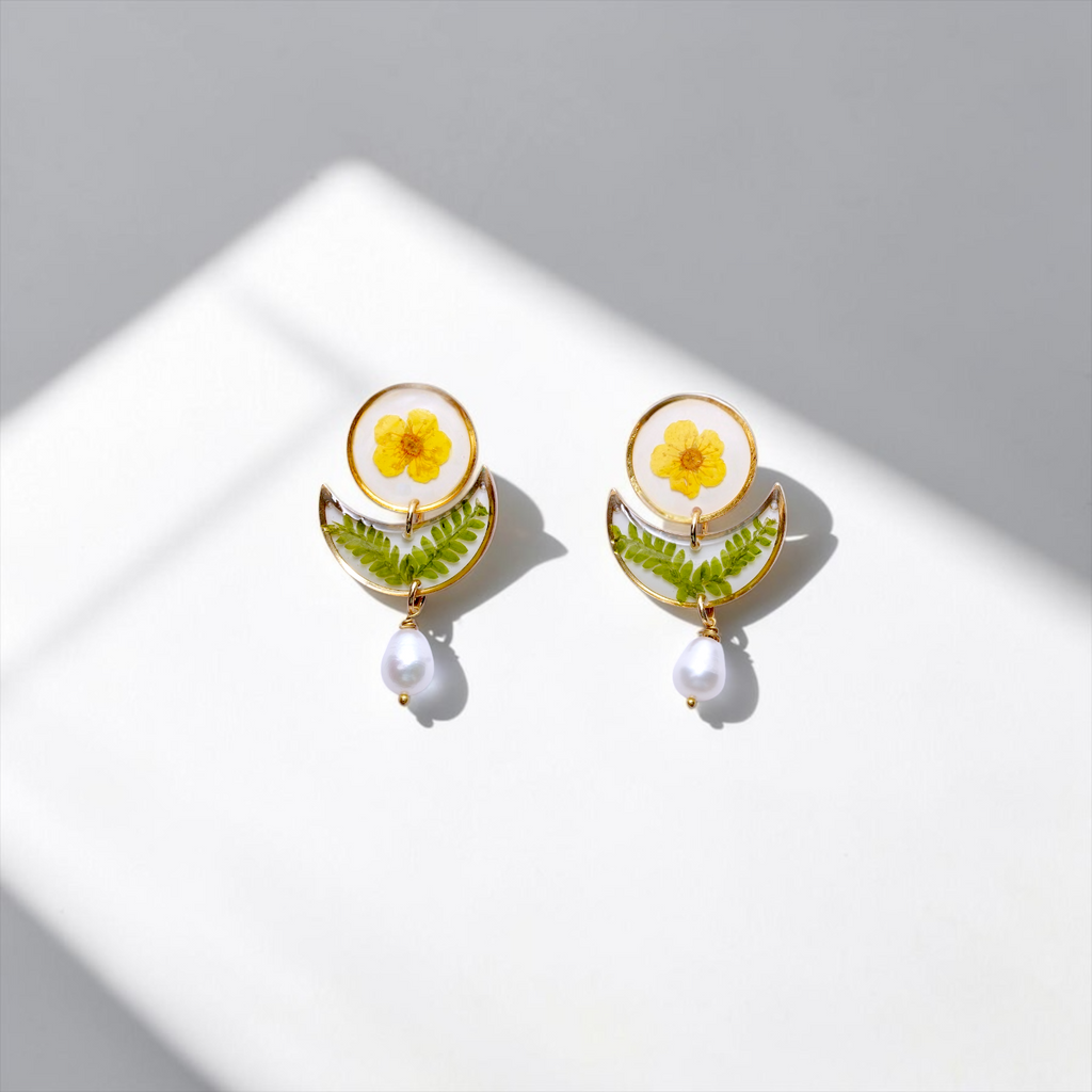 Plum Blossom Necklace + Earring Set