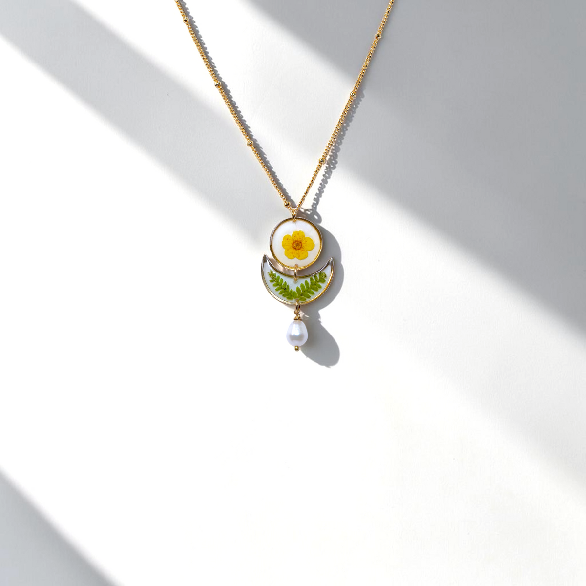 Plum Blossom Necklace + Earring Set